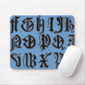 Gothic Letters Muismat (Met muis)