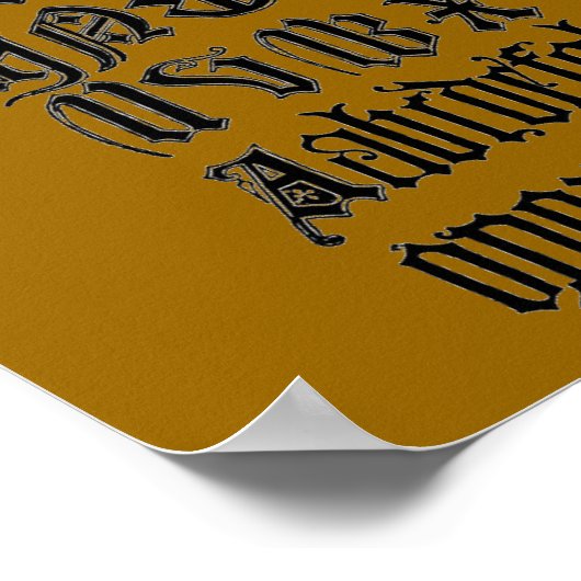 Gothic Letters Poster (Hoek)