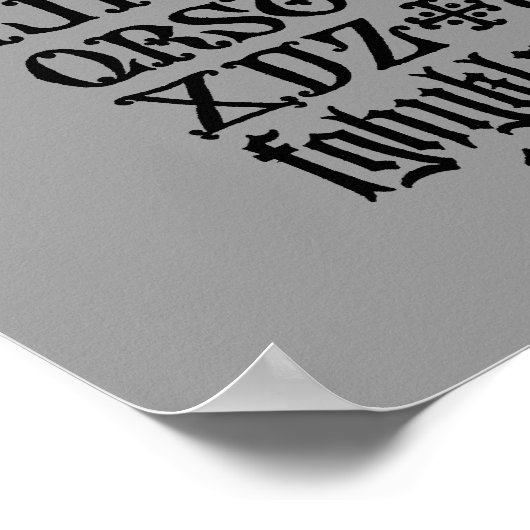 Gothic Letters Poster (Hoek)