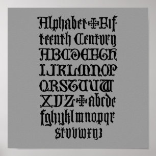 Gothic Letters Poster
