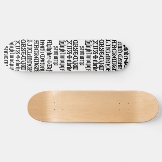 Gothic Letters Skateboard (Horizontaal)