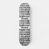 Gothic Letters Skateboard (Voorkant)