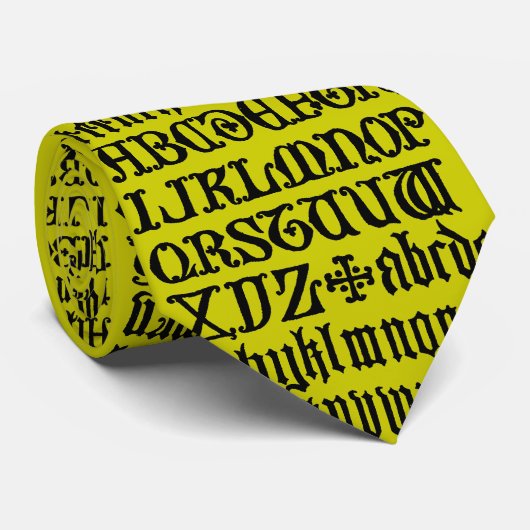Gothic Letters Stropdas (Opgerold)