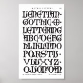 Gothic Letters Typography Print (Voorkant)