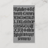 Gothic Letters Visitekaartje (Achterkant)