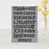 Gothic Letters Wenskaart Kaart (Gele Bloem)