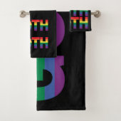 Gothic LGBTQ+ Regenbogen Bad Handdoek (Insitu)