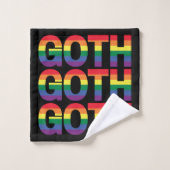 Gothic LGBTQ+ Regenbogen Bad Handdoek (Wasdoekje)