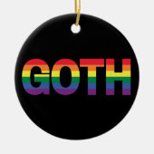 Gothic LGBTQ+ Regenbogen Keramisch Ornament (Voorkant)