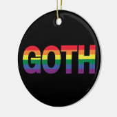 Gothic LGBTQ+ Regenbogen Keramisch Ornament (Links)