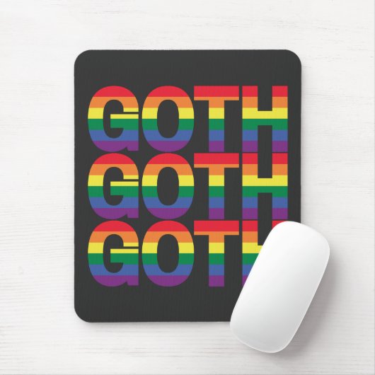 Gothic LGBTQ+ Regenbogen Muismat (Met muis)