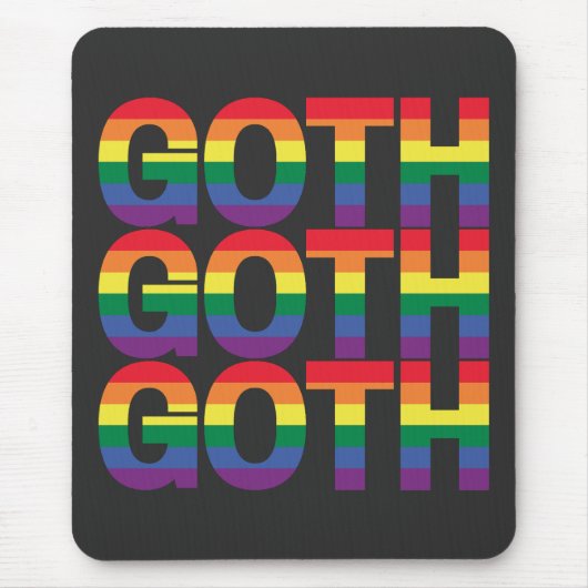 Gothic LGBTQ+ Regenbogen Muismat (Voorkant)