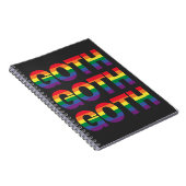 Gothic LGBTQ+ Regenbogen Notitieboek (Rechterzijde)
