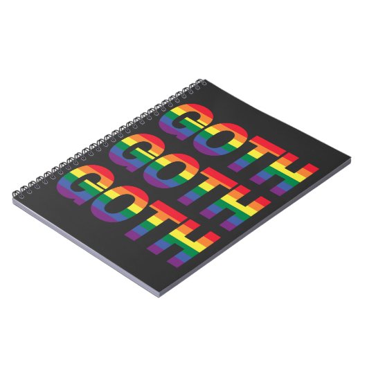 Gothic LGBTQ+ Regenbogen Notitieboek (Linkerzijde)