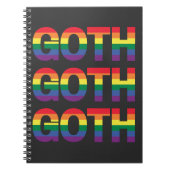 Gothic LGBTQ+ Regenbogen Notitieboek (Voorkant)