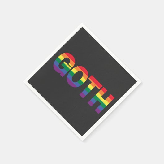 Gothic LGBTQ+ Regenbogen Servet (Hoek)