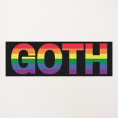 Gothic LGBTQ+ Regenbogen Yogamat (Achterkant (horizontaal))