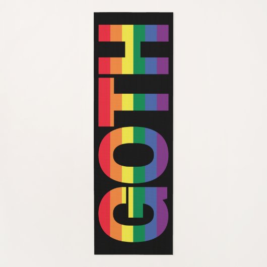 Gothic LGBTQ+ Regenbogen Yogamat (Voorkant)