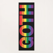 Gothic LGBTQ+ Regenbogen Yogamat (Achterkant)