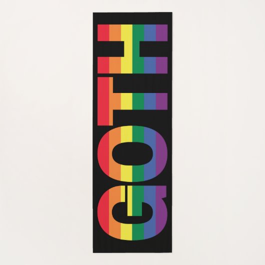 Gothic LGBTQ+ Regenbogen Yogamat (Achterkant)
