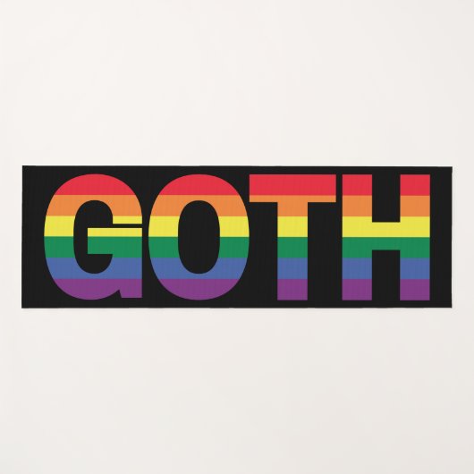 Gothic LGBTQ+ Regenbogen Yogamat (Voorkant (horizontaal))