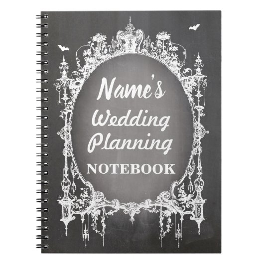Gothic Lijst Chalk Notebook Weddenschappen Plannin Notitieboek (Voorkant)