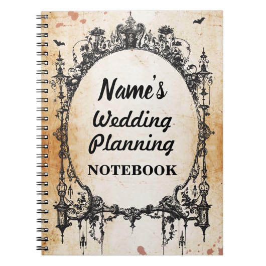 Gothic Lijst Cream Notebook Weduwen Planning Note Notitieboek (Voorkant)