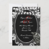 Gothic  Lijst, Crow and Lights Gothic Wedding Save The Date (Achterkant)