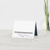 Gothic Lijst Grey Blue Bedankkaart (Achterkant)