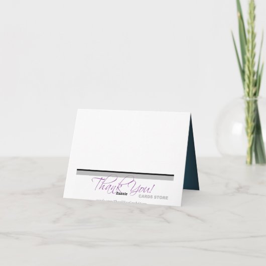 Gothic Lijst Grey Blue Bedankkaart (Achterkant)