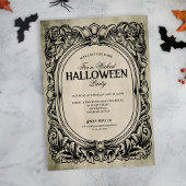 Gothic Lijst Halloween Party Invitation Kaart