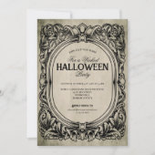 Gothic Lijst Halloween Party Invitation Kaart (Voorkant)