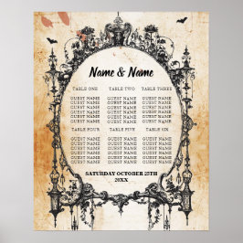 Gothic Lijst Table Plan Wedding Poster Seating
