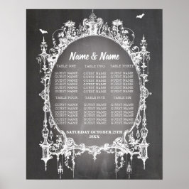 Gothic Lijst Table Plan Wedding Poster Seating