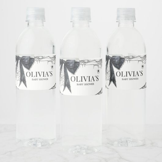 Gothic Little Boo Baby shower Waterfles Etiket (Flessen)
