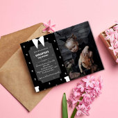 Gothic Little girl in zwart jurkje Verjaardag Foto Kaart