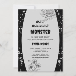 Gothic Little Monster Baby Shower Ontwerp Kaart
