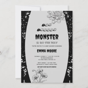 Gothic Little Monster Baby Shower Ontwerp Kaart