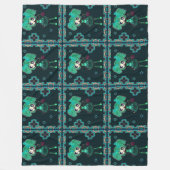 Gothic Lolita child emerald and black Fleece Deken (Voorkant)