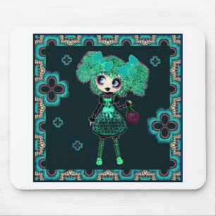 Gothic Lolita child emerald and black Muismat