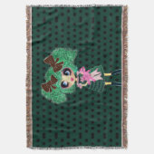 Gothic Lolita kind smaragd en zwart Deken (Voorkant Verticaal)