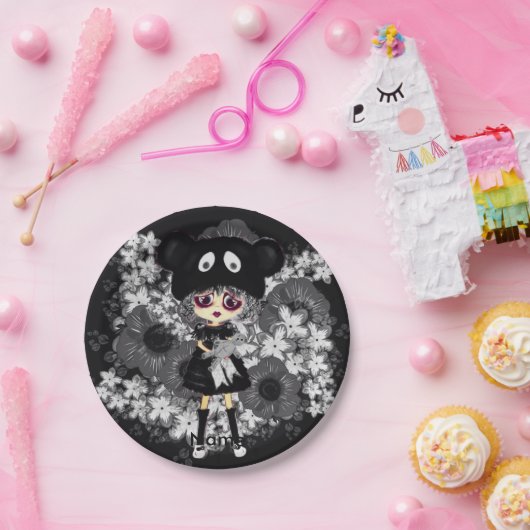 Gothic Lolita-kind - waarom zo verdrietig PinkyP Papieren Bordje (Feest)