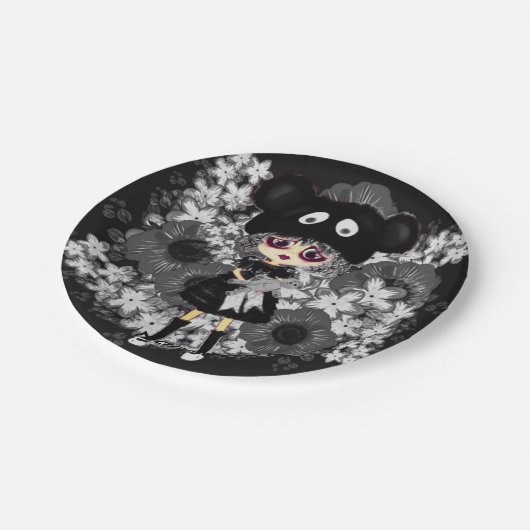 Gothic Lolita-kind - waarom zo verdrietig PinkyP Papieren Bordje (Gekanteld)