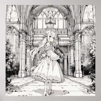 Gothic Lolita kleurstof Poster