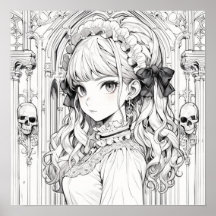Gothic Lolita kleurstof poster