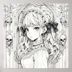 Gothic Lolita kleurstof poster