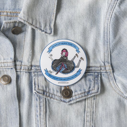 Gothic Lolita Ronde Button 7,6 Cm (In situ)