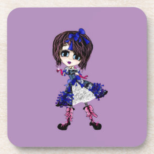 Gothic Lolita Saphire blue girly giften Drankjes Onderzetter