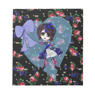 Gothic Lolita Saphire blue girly giften Notitieblok