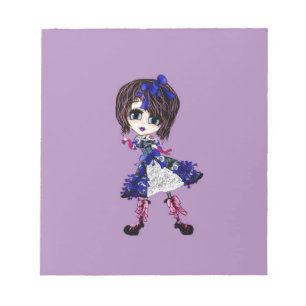 Gothic Lolita Saphire blue girly giften Notitieblok